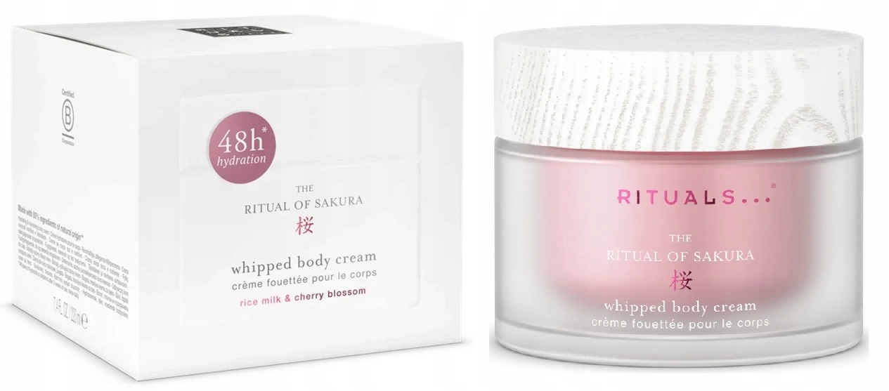 Rituals Sakura Balsam Krem do ciała, Szklane opakowanie Kwiat Wiśni 220 ml
