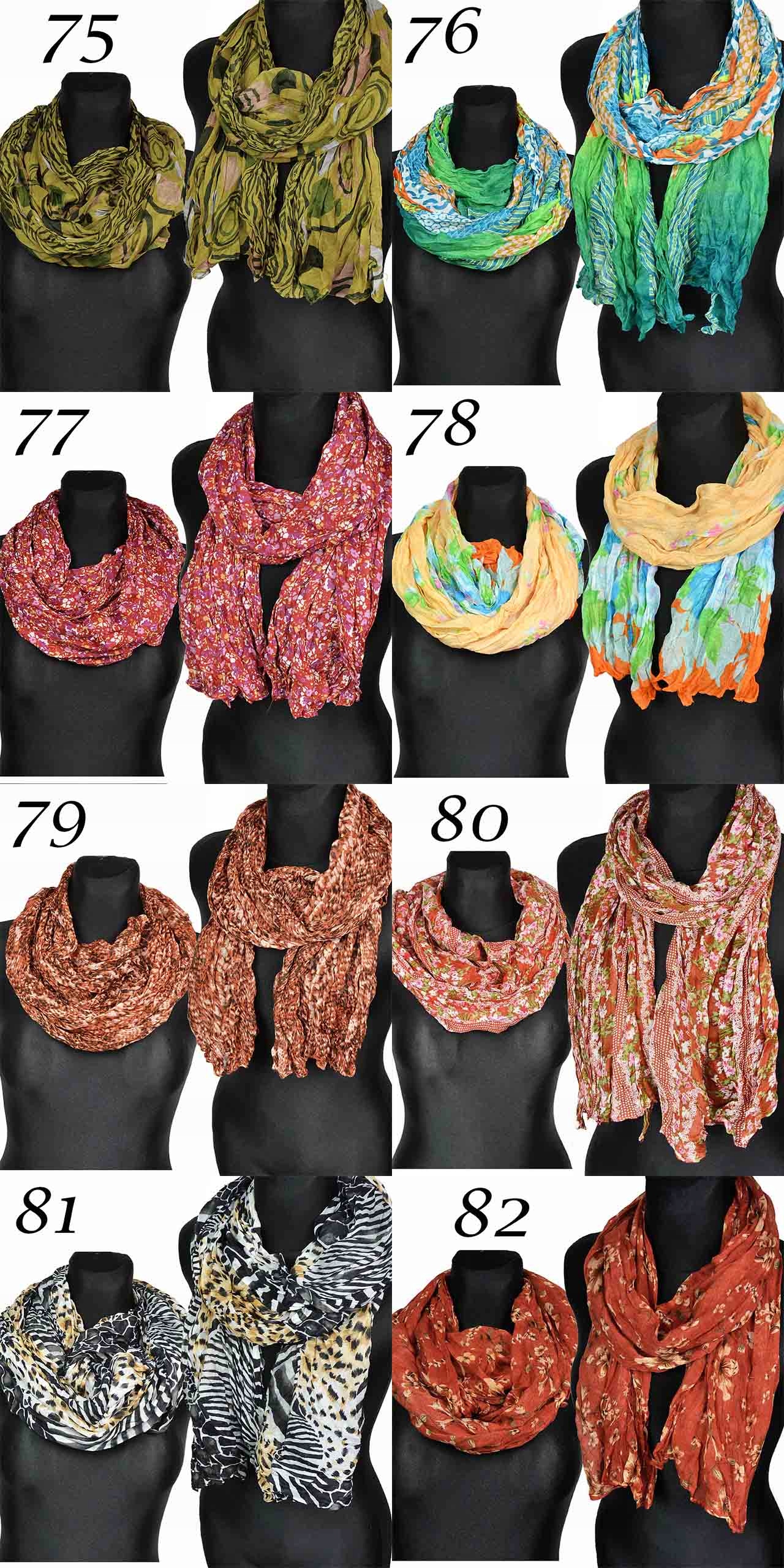 SZAL Modny SZALIK MARSZCZONY Chusta Elegancki Wzór dominujący inny wzór