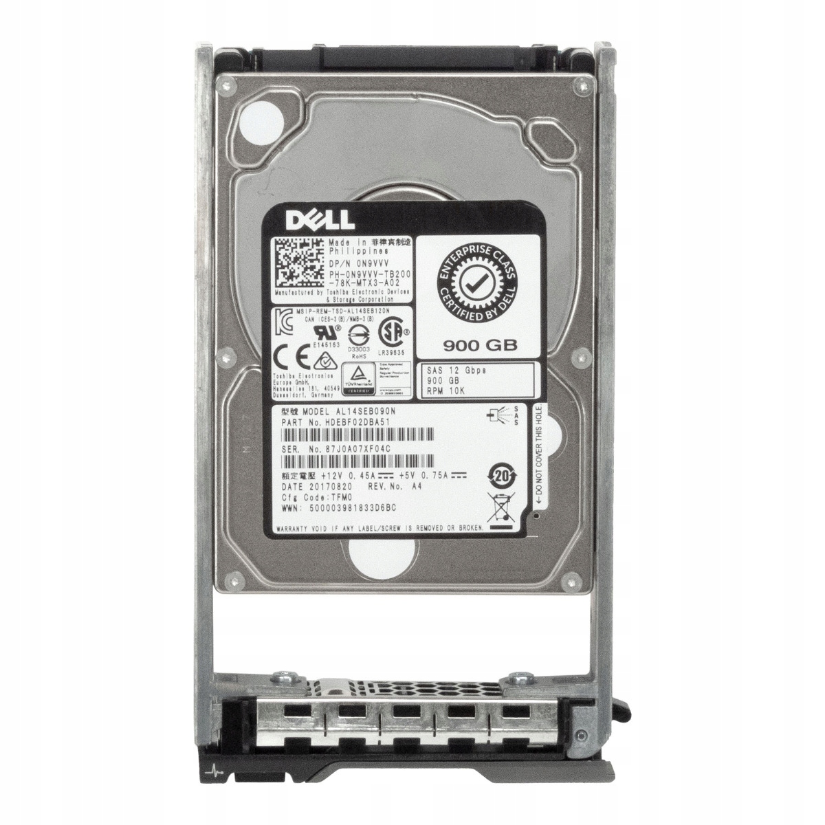 Dell 0N9VVV 900GB 10K 128MB SAS-3 2.5'' AL14SEB090N