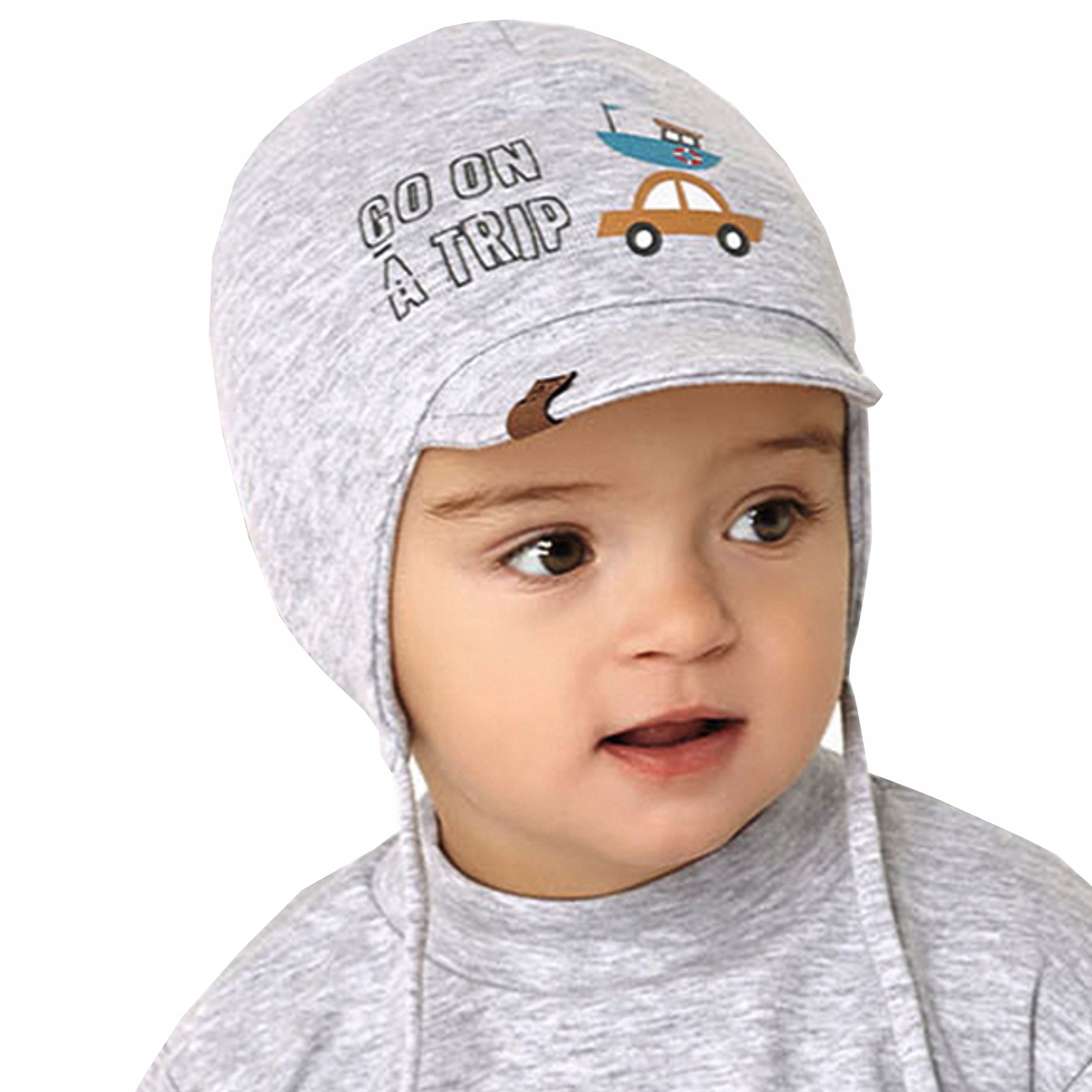 

Czapka Podwójna Chłopięca Z Daszkiem Wiązana 40 42