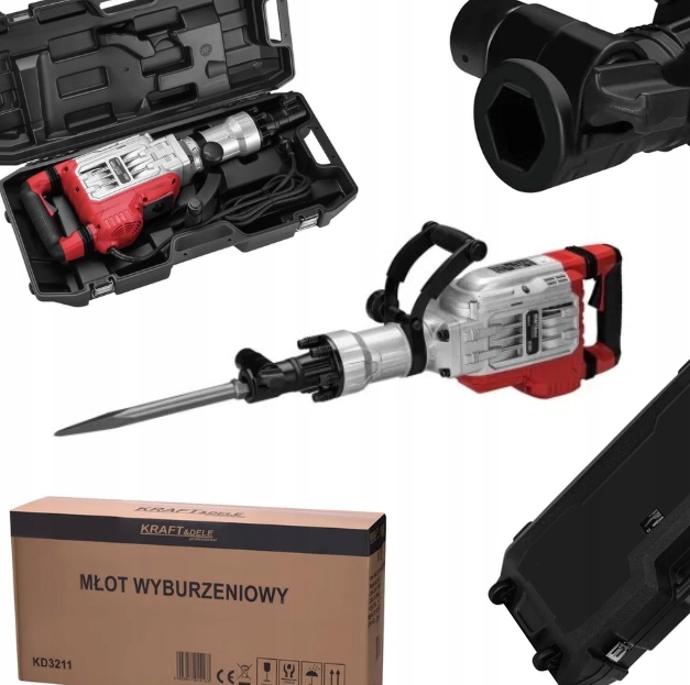 Demoliční Kladivo 3200W 75J Hex-gan KD3211 Sekáč Kraft&dele