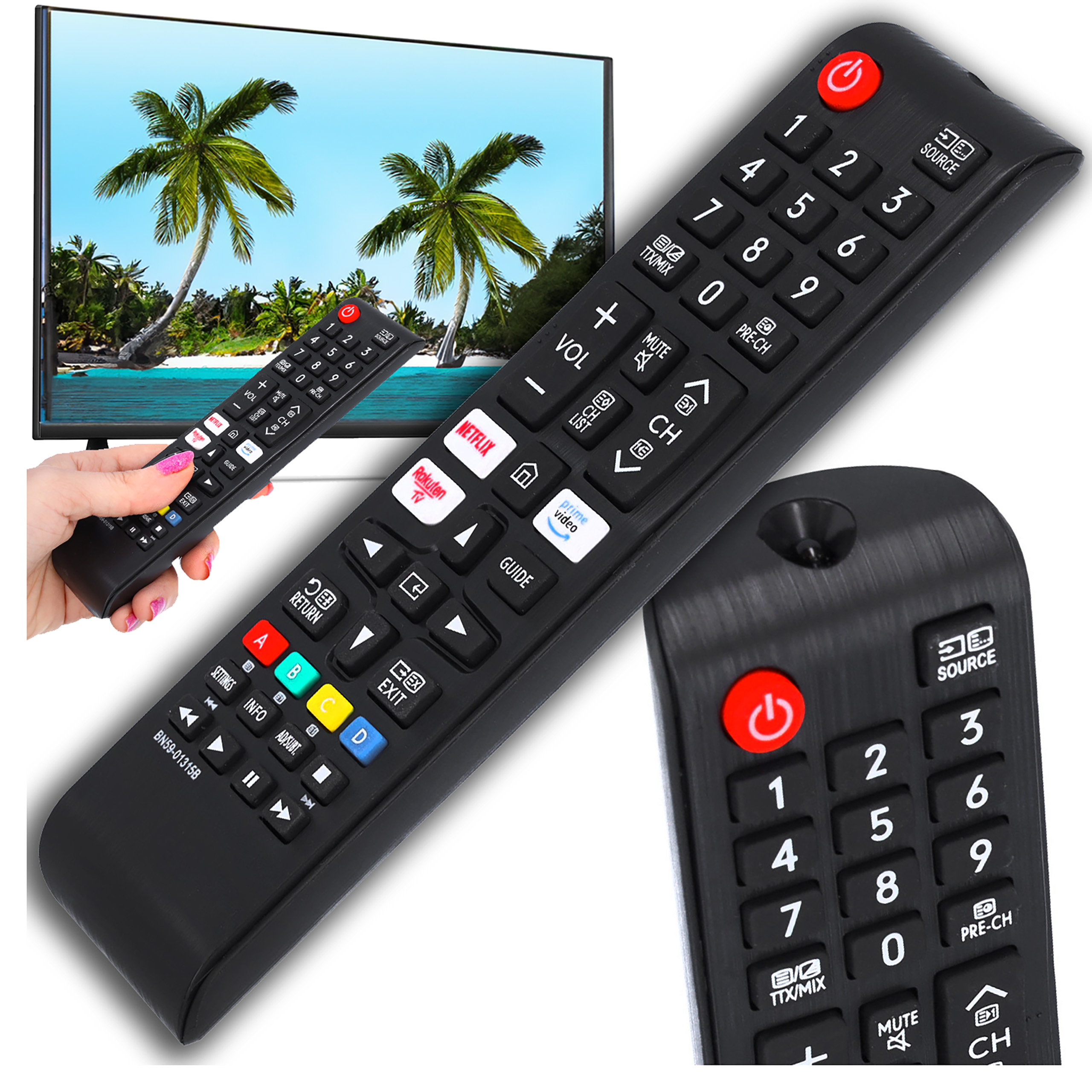 Pilot uniwersalny do tv telewizora SMART 4K UHD FULL HD Prime