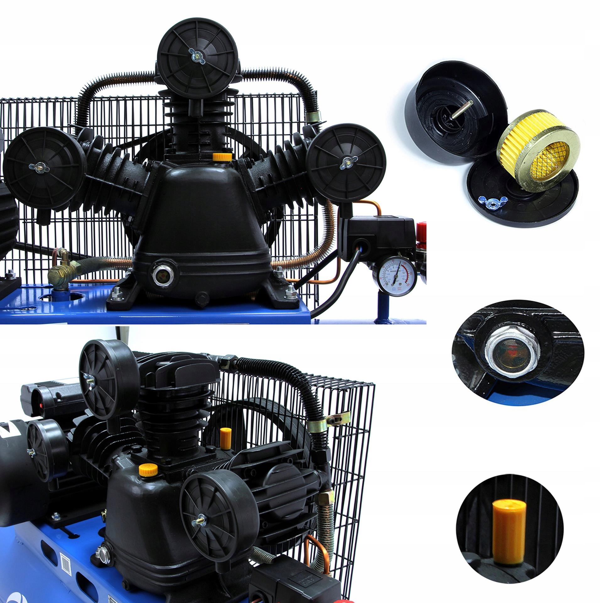 КОМПРЕСОР КОМПРЕСОР 100Л 3 ПОРШНЯ 400В 500Л/ХВ +OL Тип масляний компресор