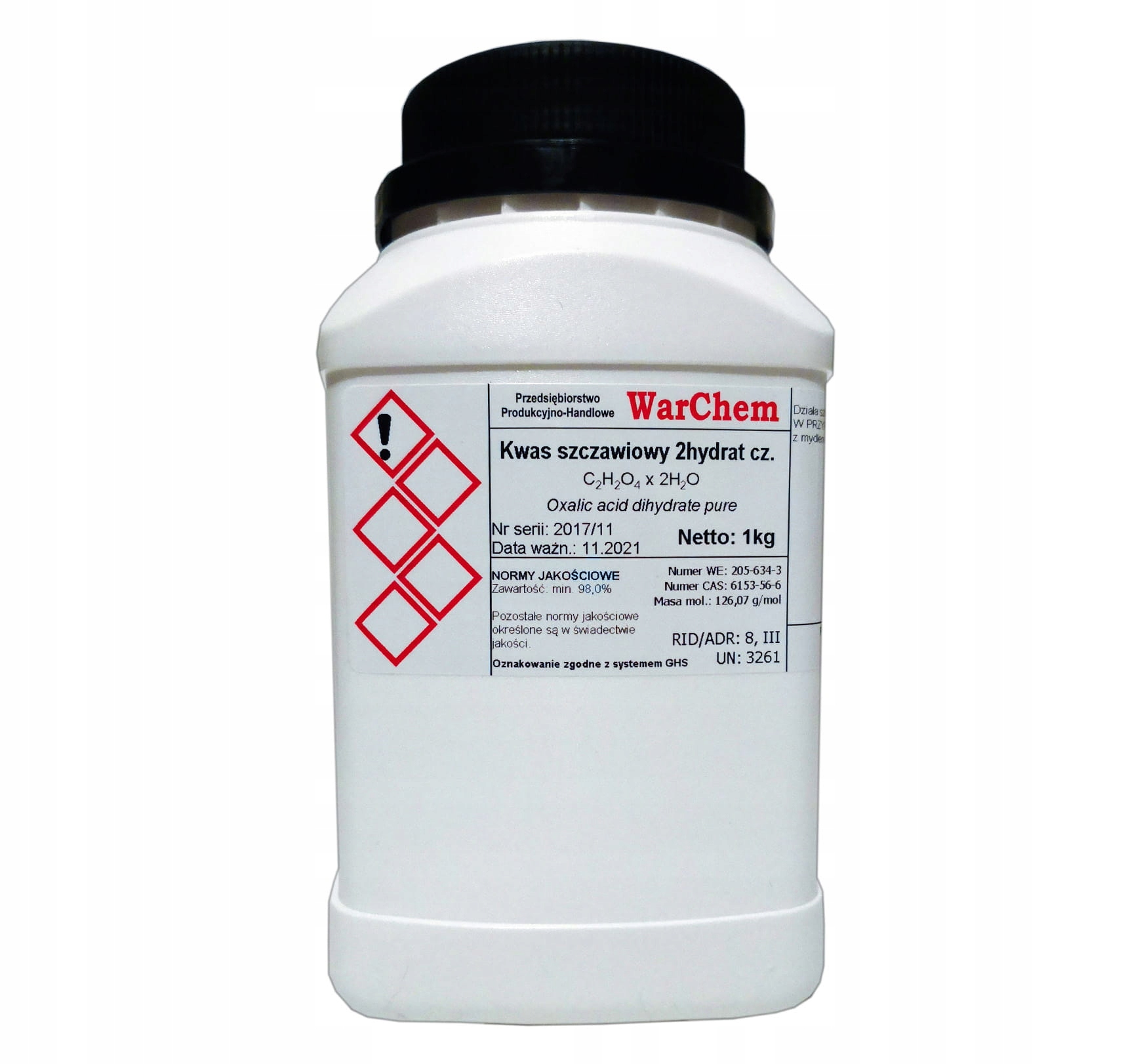 

Kwas Szczawiowy czysty 1kg Odkamieniacz Warchem