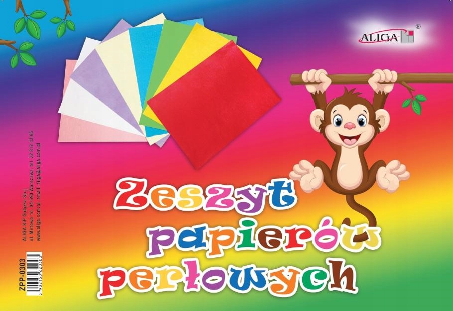 

Zeszyt papierów perłowych 8 kolorów 17x25 cm