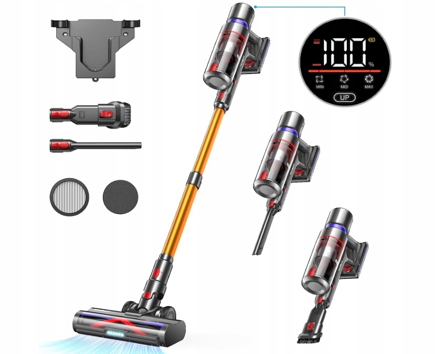 Bezdrôtový Vertikálny Vysávač Hompány Smartvac SV11 500W Led