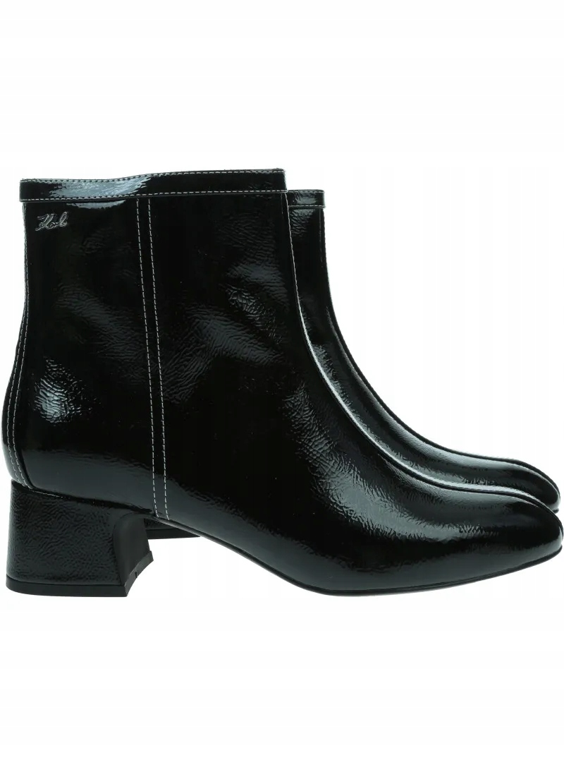 Kotníkové Boty Karl Lagerfeld Bonnie Ankle Zip Boot KL30351 100 38