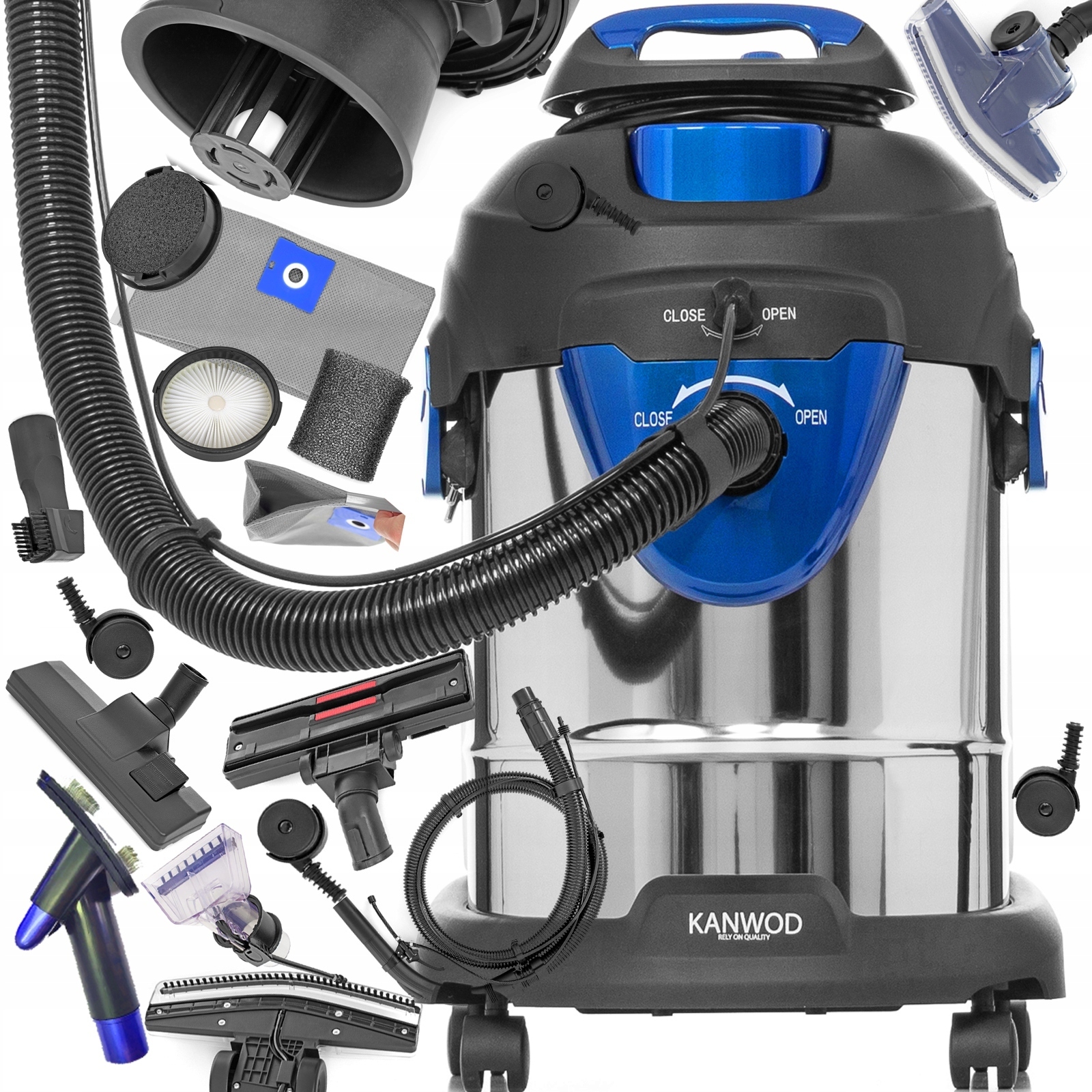 Mocny Odkurzacz Piorący Ssawka Do Prania Tapicerki Dywanów Ultramocny 2000W