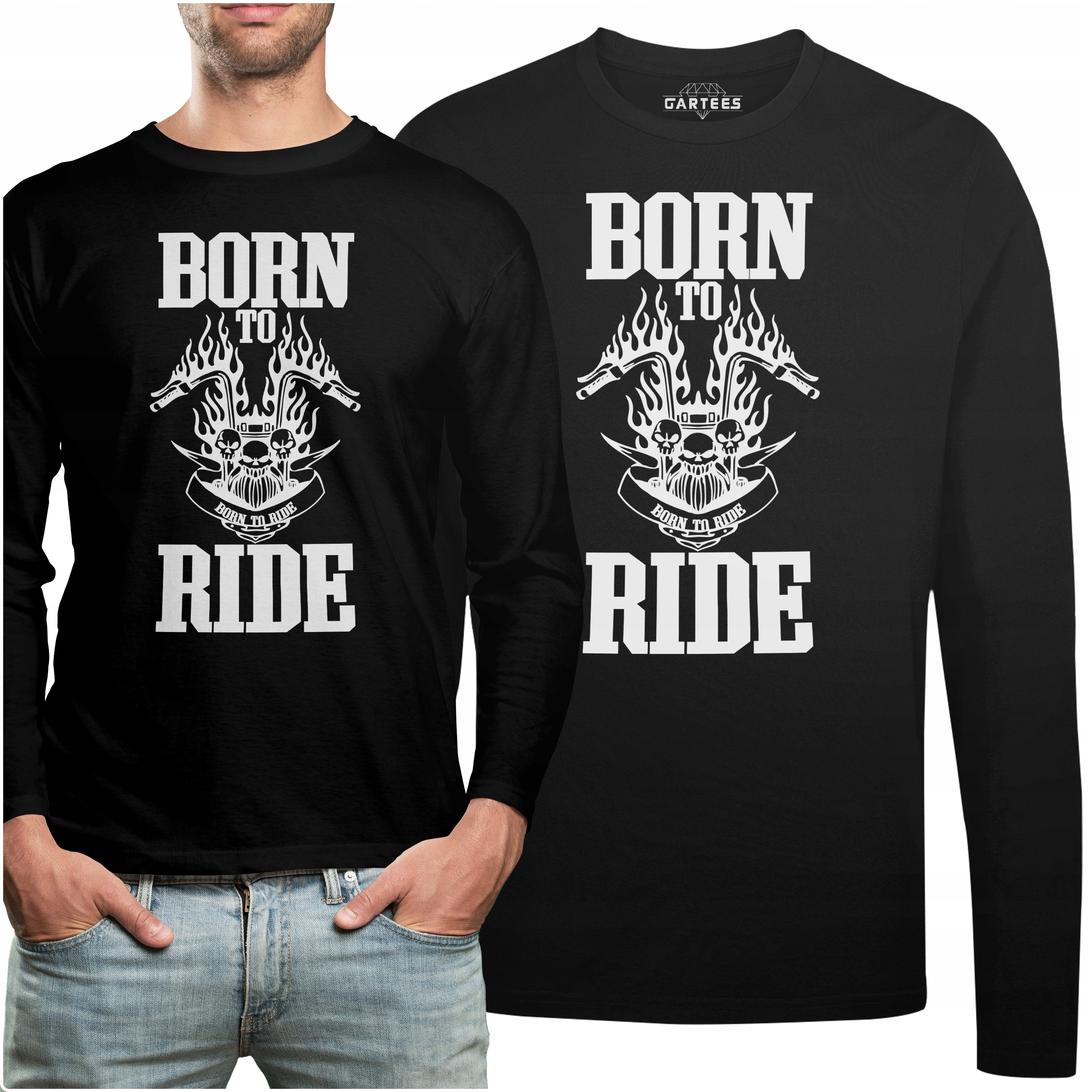 

Koszulka Long Na Prezent Napis Born To Ride