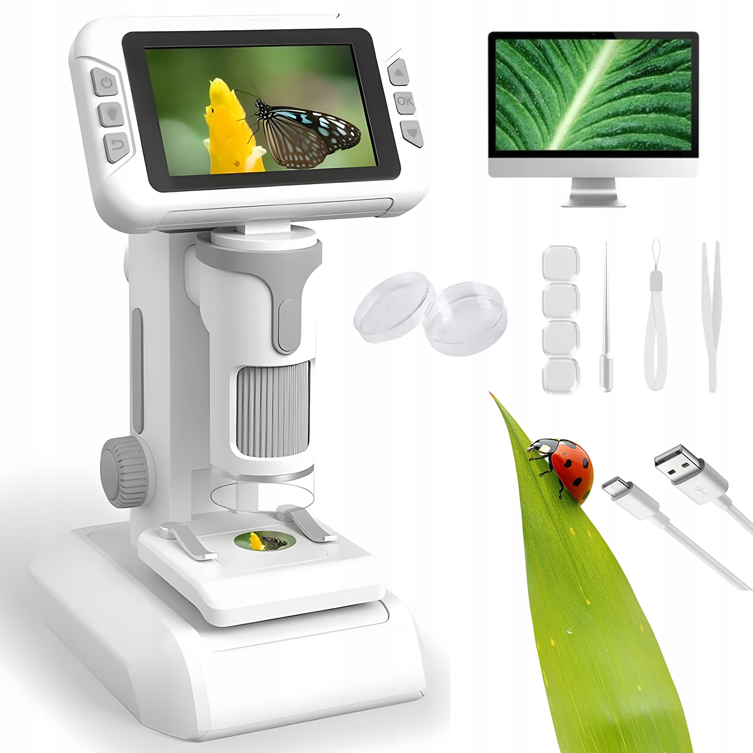 Odnímatelný Mikroskop Pro Děti Zvětšující Až 1600KRÁT Ideální Dárek