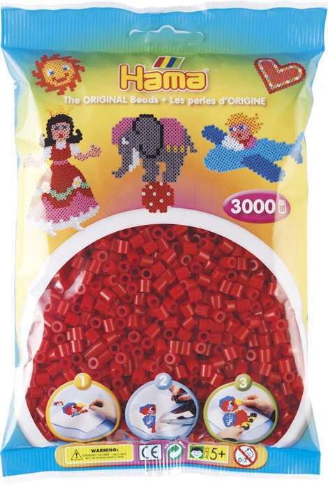 

Koraliki Ciemne Czerwone 3000 szt. Hama 201-22