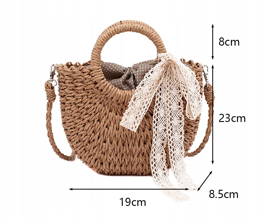 Torebka koszyk akryl CSJEM09 Materiał dominujący akryl