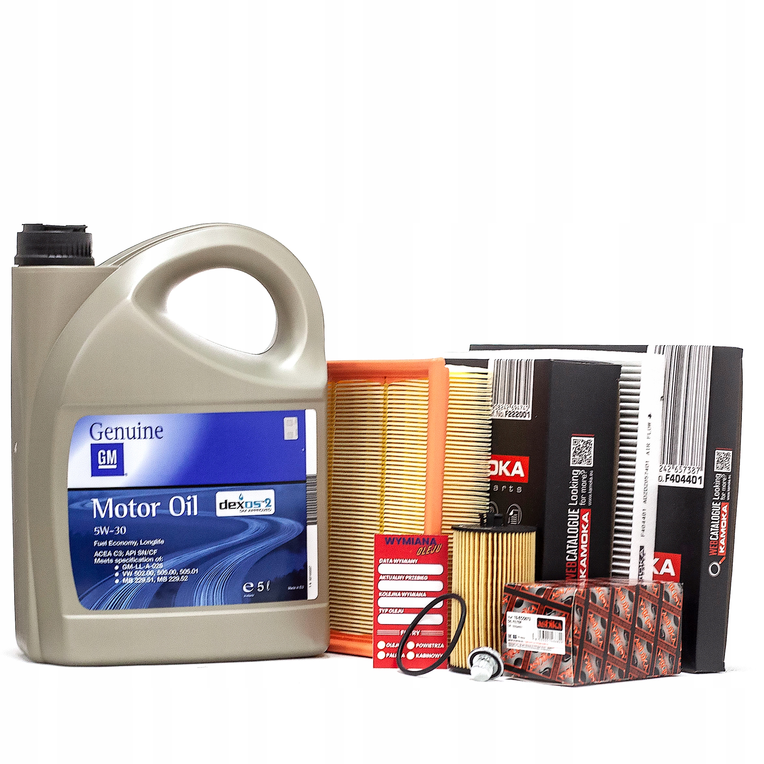 Sada 3 Filtrů Opel Corsa D E 1.0-1.6 Olej Gm 5W-30 5L dexos2 Korek