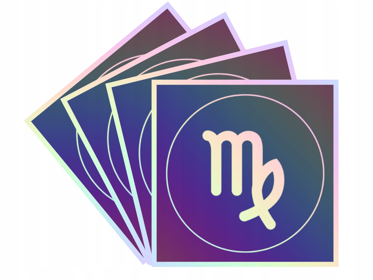 

4x Naklejki na świece zodiakalne zodiak Panna