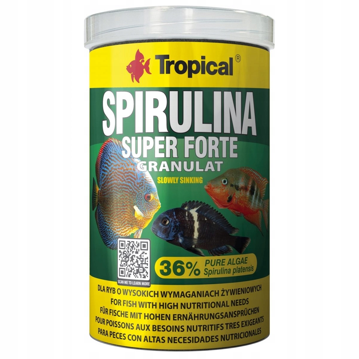 Levně Tropical Spirulina Forte Granule Krmivo Pro Býložravé Ryby 150 G