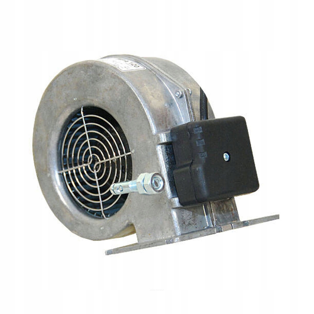Wentylator piecowy promieniowy MPlusM WPA120 z klapką metalowa turbina