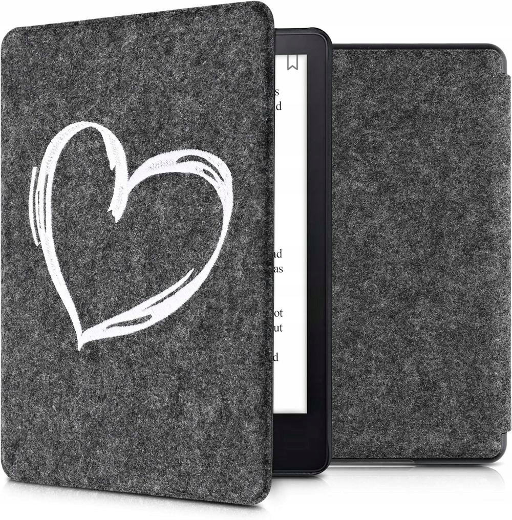 Kw Mobile Felt Brushed Heart Case Kindle Paperwhite 5 (2021) etui