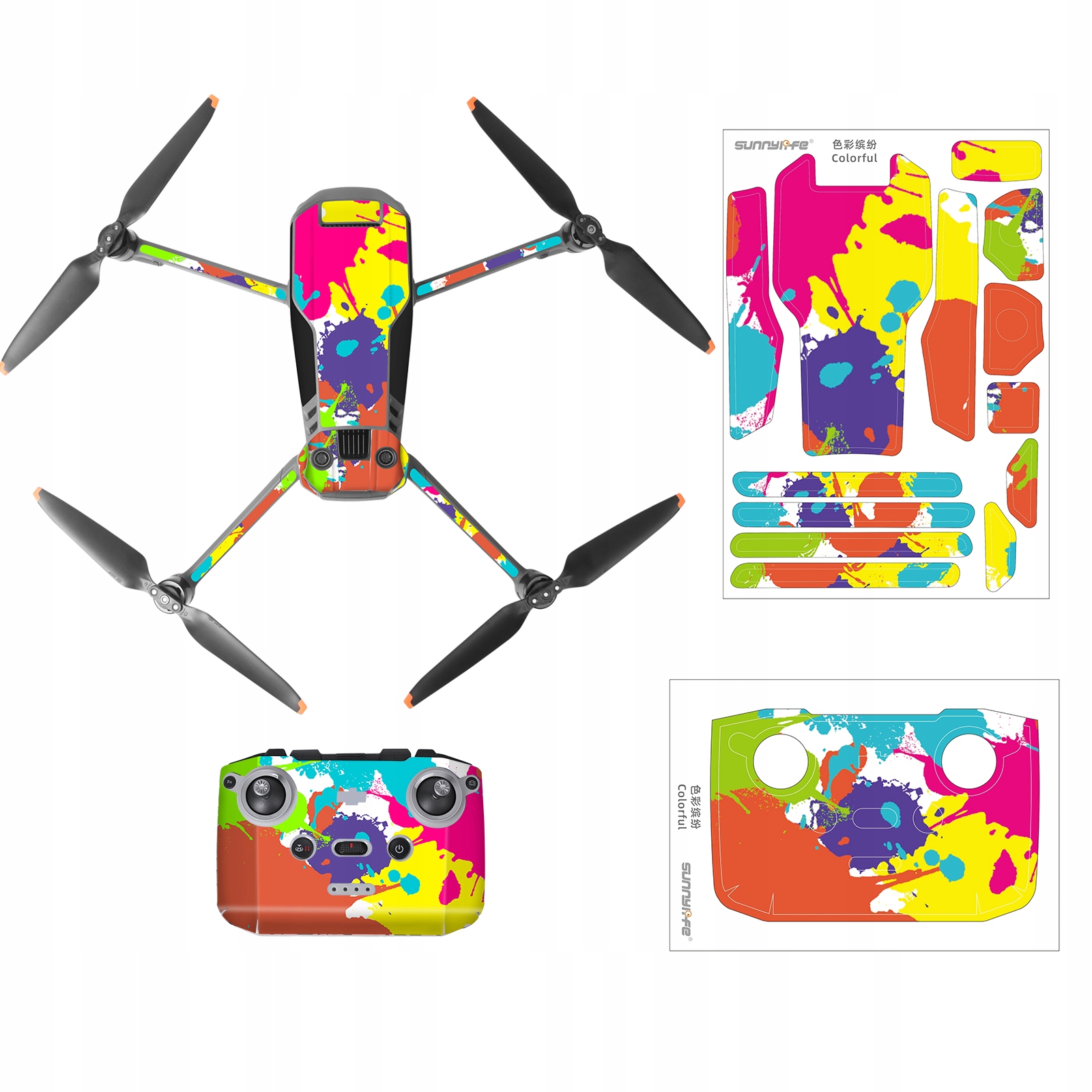 Zestaw naklejek SUNNYLIFE Naklejka dla DJI MAVIC 3 - Colorful (M3-TZ88-5)