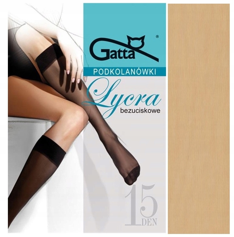 

Gatta Lycra 15den podkolanówki natural 2pary