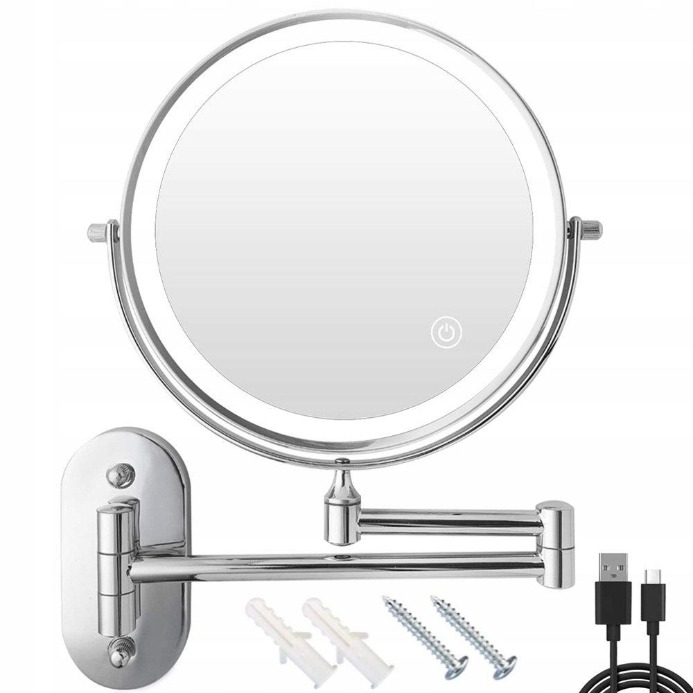 Zvětšovací kosmetické zrcátko na make-up s podsvícením