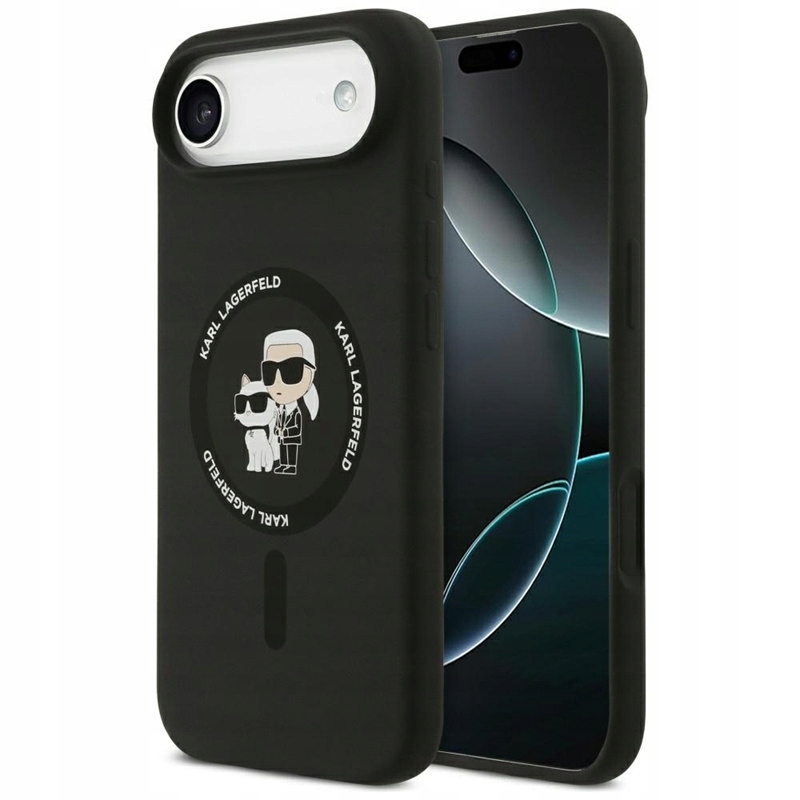 Pouzdro na iPhone Air pro MagSafe Karl Lagerfeld Originální černé silikonové