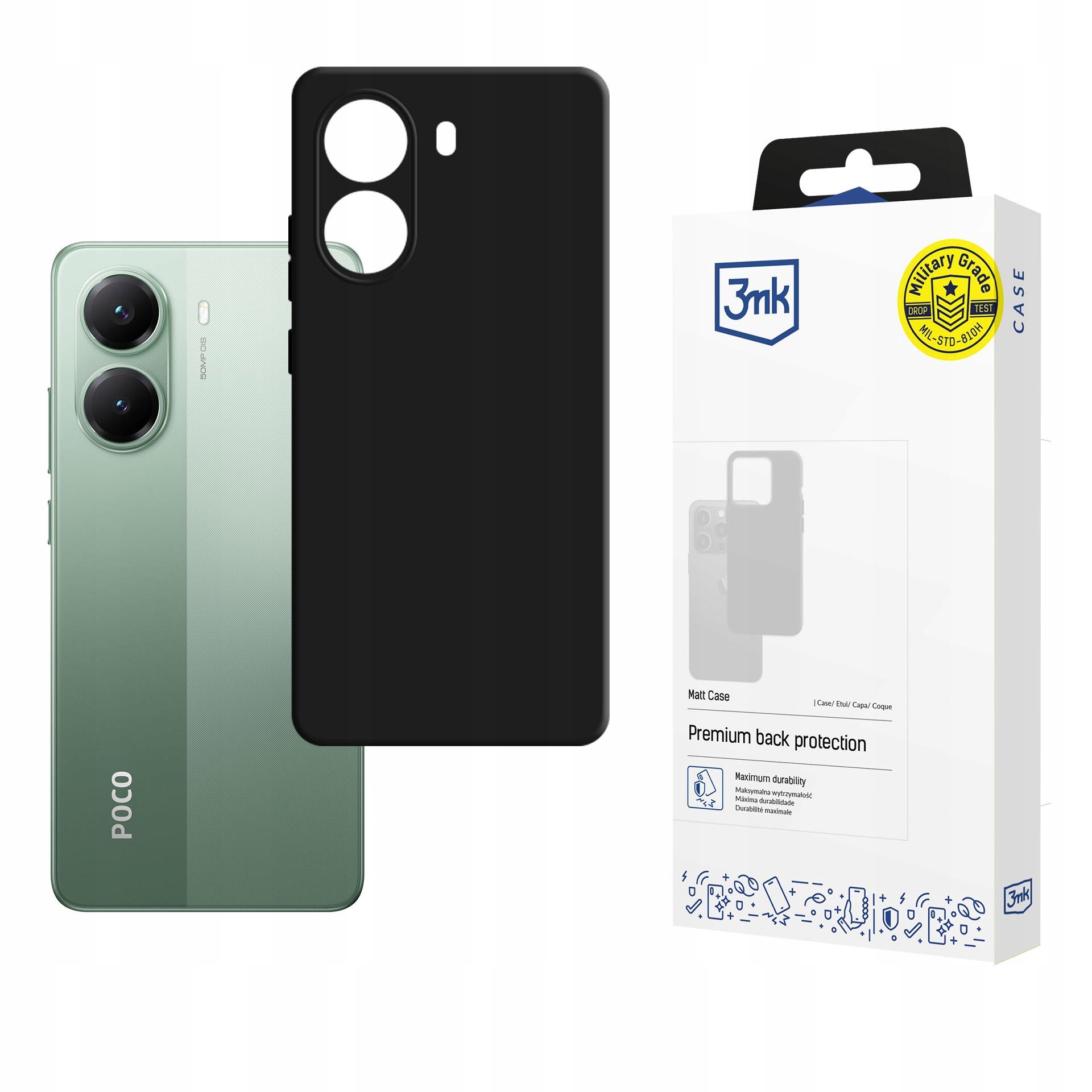 3MK Case Matt Do Poco X7 Pro Ochronne Antypowiodrne Zodporne Na Zarysowania
