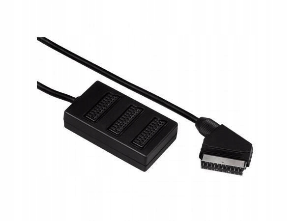 Splitter Rozdzielacz Euro Scart 1 wtyk - 3 gniazda 0,5m 50cm
