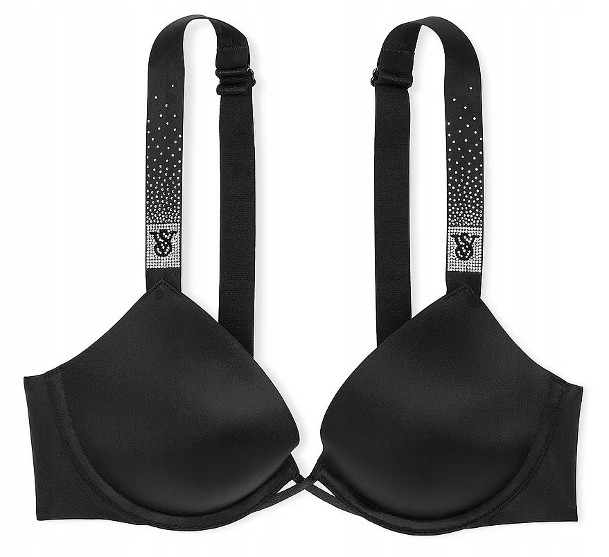 Podprsenka Victoria's Secret push-up zirkony černá 75C (34C)