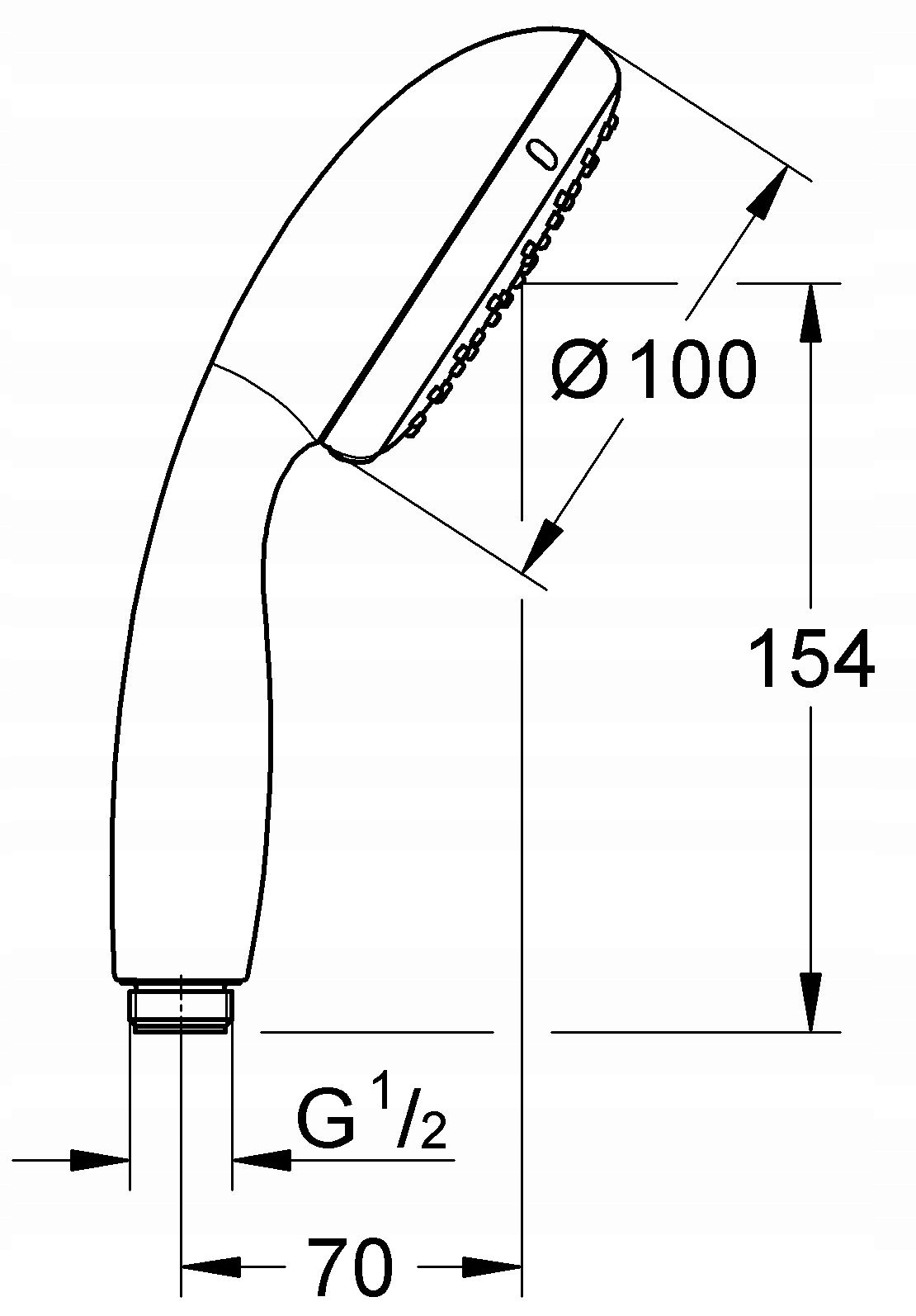 SŁUCHAWKA PRYSZNICOWA CZARNA MAT GROHE VITALIO Marka Grohe