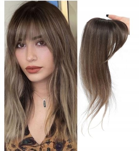Topper Morichy s hřívou Clip in hair ombre hnědá 3 odstíny 40 cm RT4/5/27#