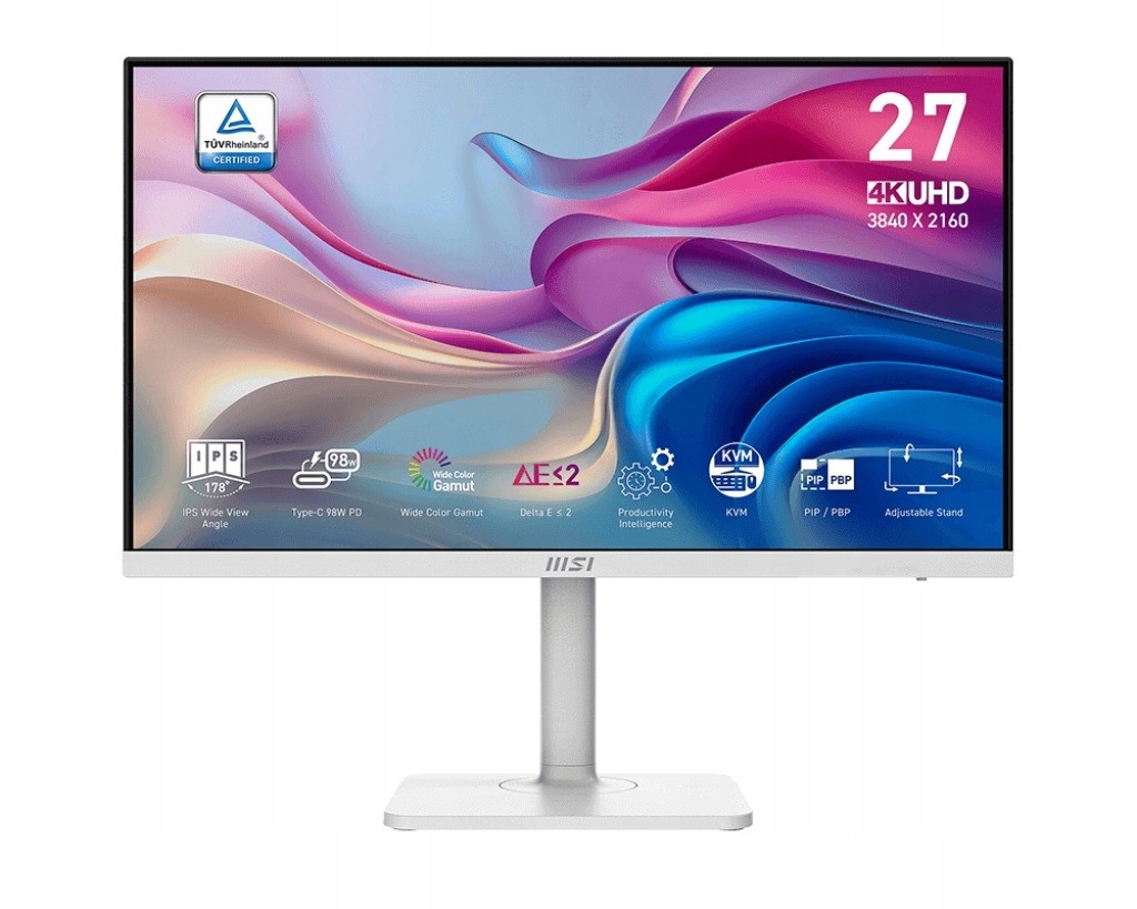 Msi Monitor 27 palcov Modern MD272UPHW LED/UHD/Flat/60Hz/biely