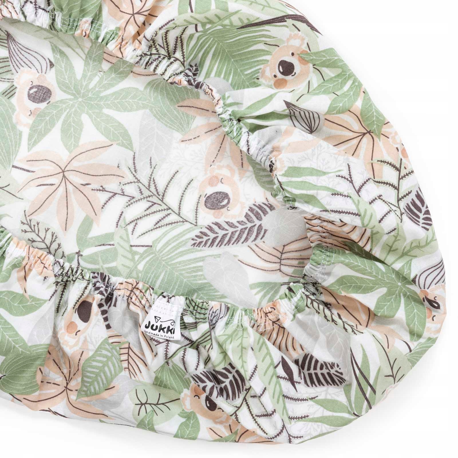 BAWEŁNIANE PRZEŚCIERADŁO Z GUMKĄ DO GONDOLI I KOŁYSKI 80X40CM JUKKI Szerokość produktu 80 cm