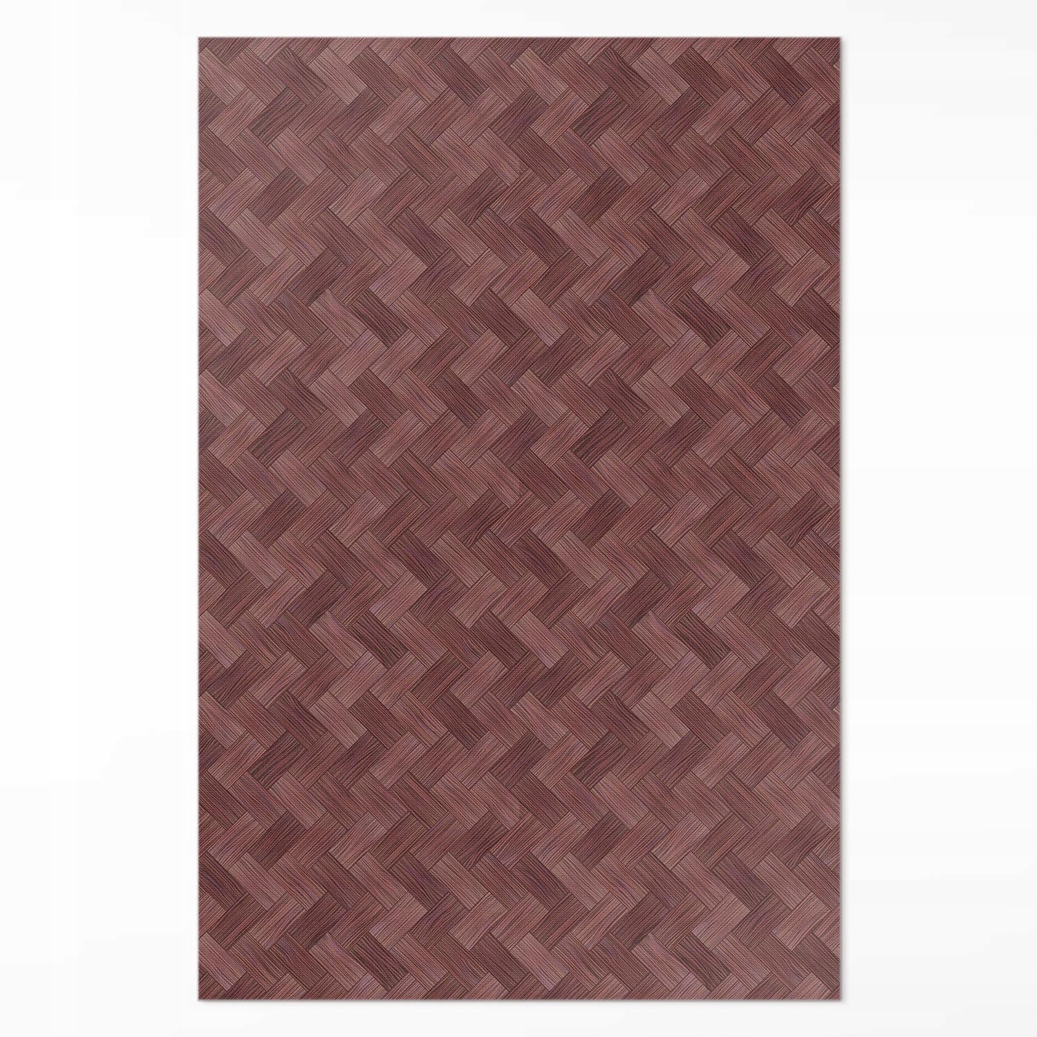 Koberec s grafikou Rozměr: 150 x 225 cm Pletený parket, módní jedle