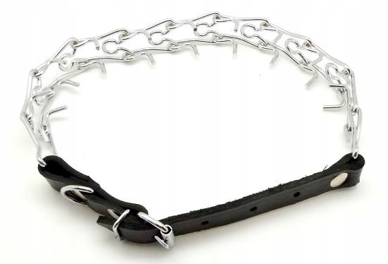 Obojek Ostnatý Obojek s kůží 36-46 cm