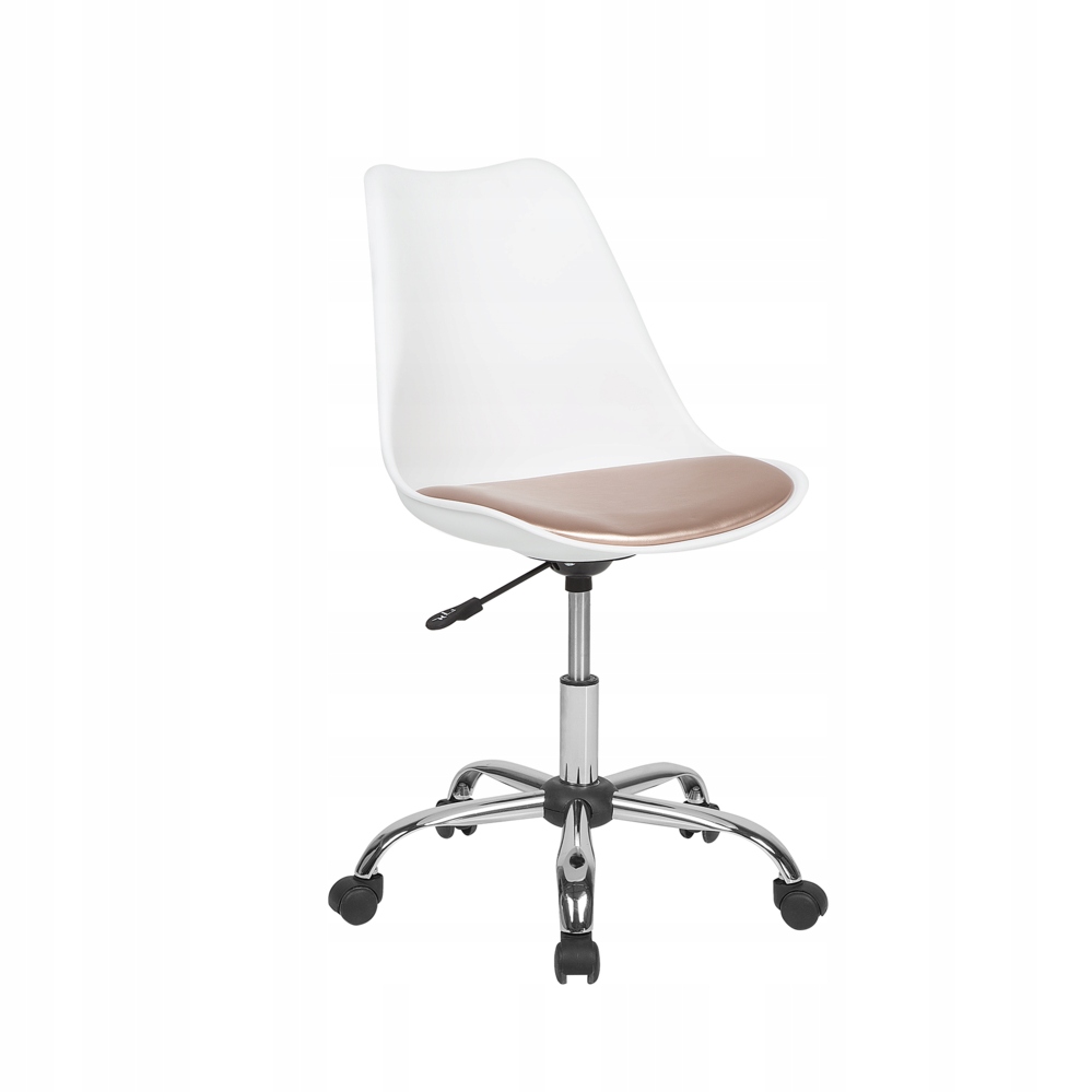 Kancelárske stoličky, otočné, na kolieskach, biela koženka