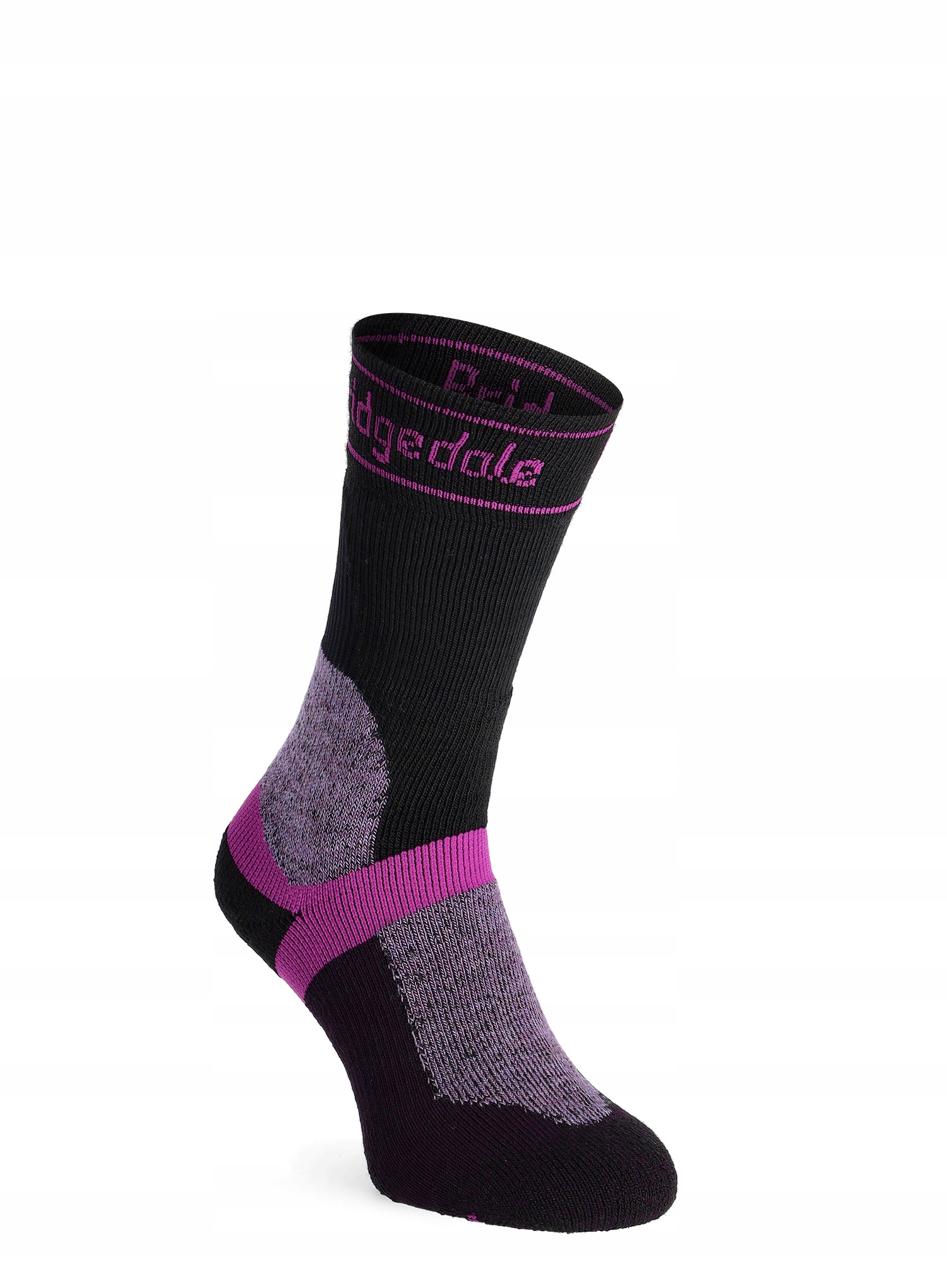 Ponožky cyklistické ponožky Bridgedale Mtb Winter Merino black/purple 35-37