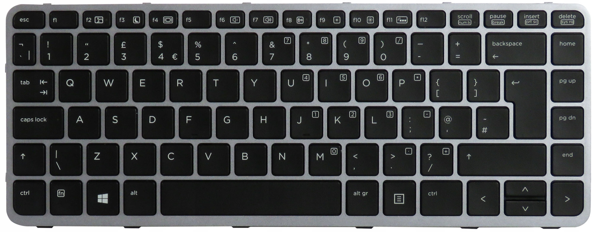 Hp 736933-031 SN8127BL Folio 1040 G1/G2 Uk Klávesnice