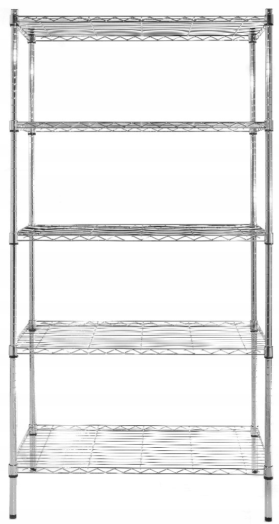 Gastronomický skladový regál 5-policový ocelový 910x450x1830 mm Hendi