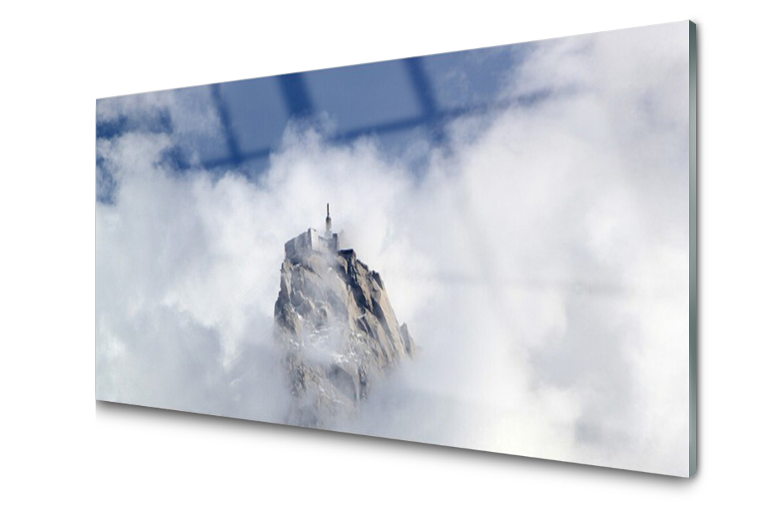 

Panel szklany dekor Góra Chmury 140x70 + Klej