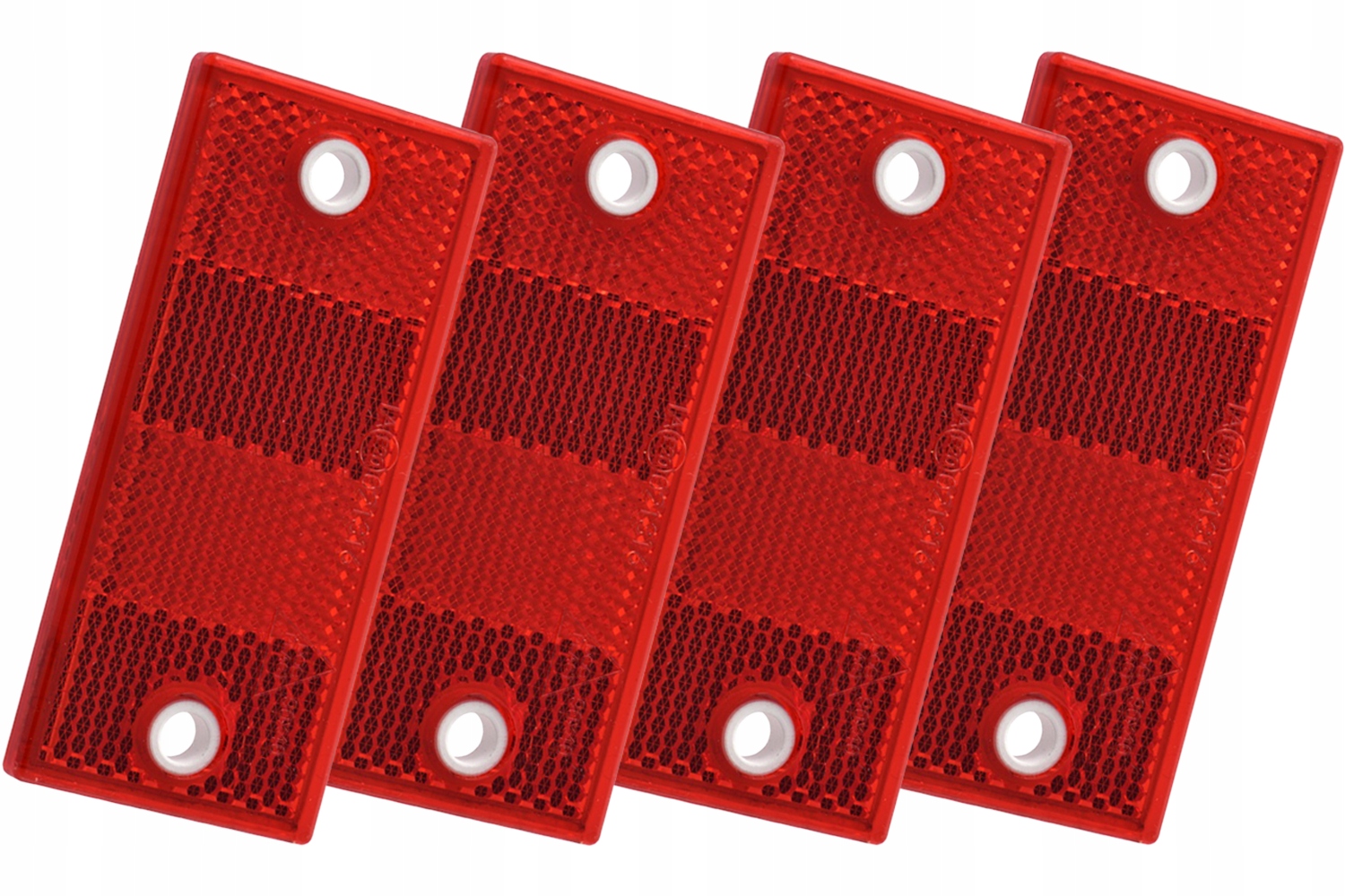 

Zestaw: cztery odblaski czerwone 90x40 mm