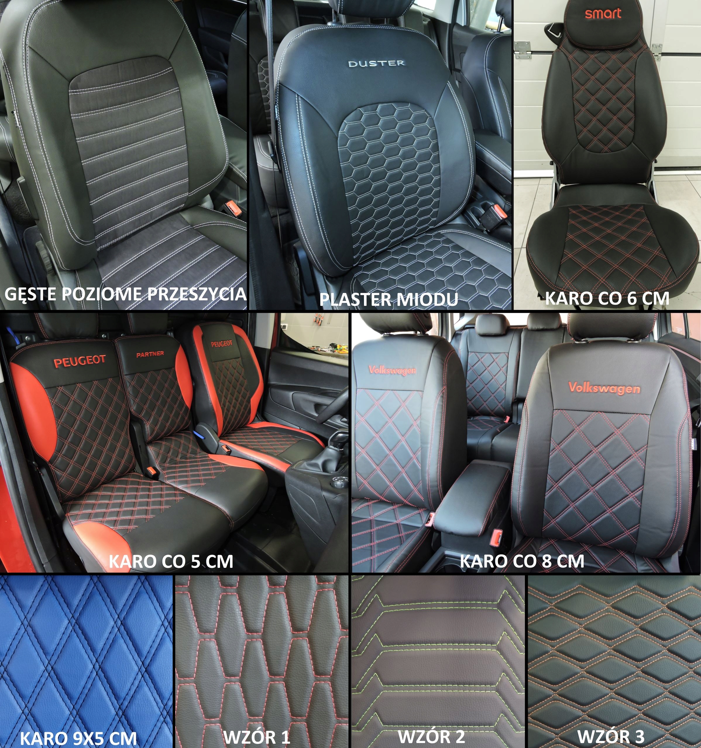 Pokrowce ze skóry i alkantary VW Crafter I Producent MIREX II