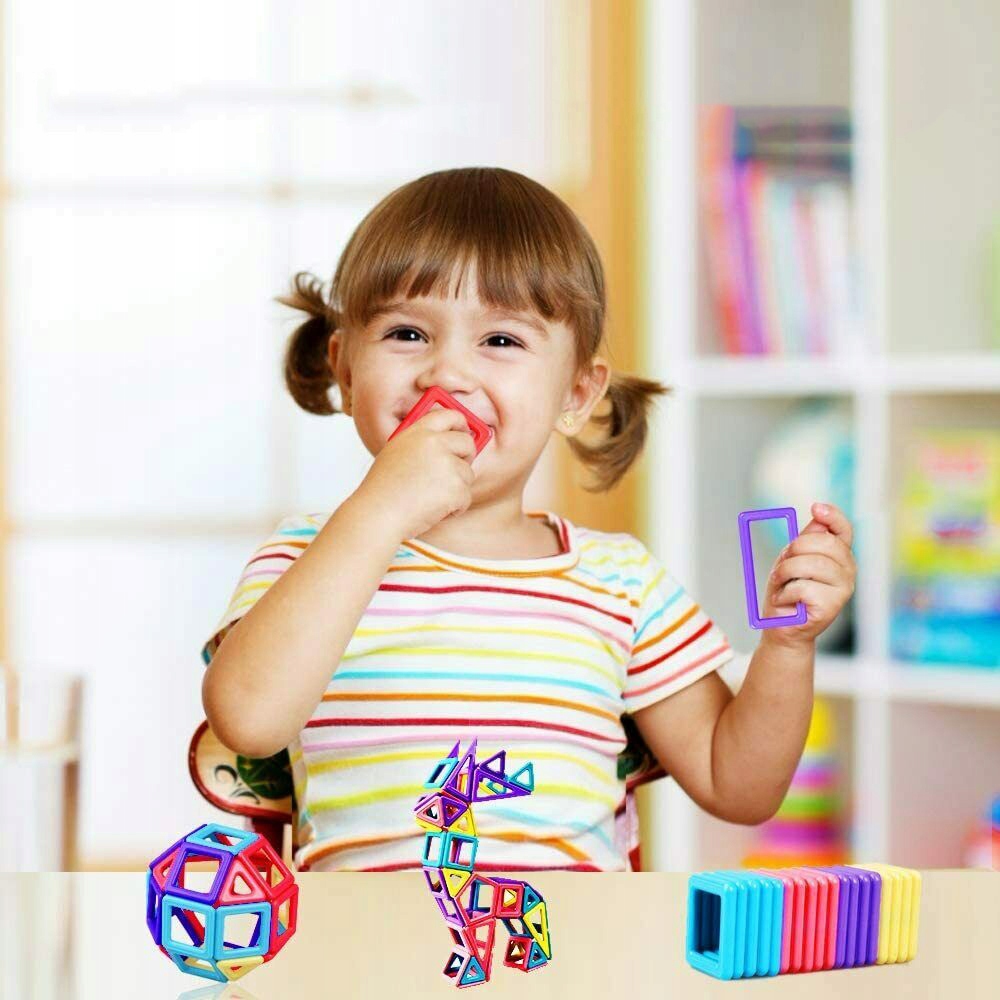 ZABAWKA KLOCKI MAGNETYCZNE MAGICAL MAGNET ZABAWKI PREZENT DLA DZIECI Wiek dziecka 3 lata +