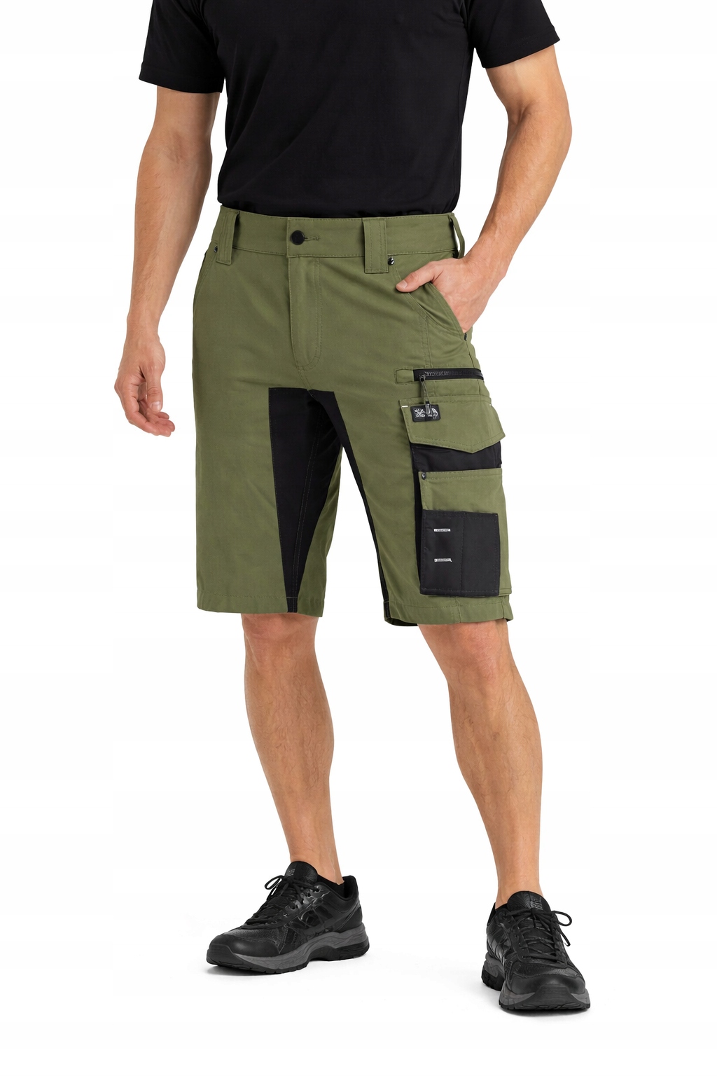 Spodnie robocze krótkie Szorty robocze Letnie z kieszeniami oliwkowe XL