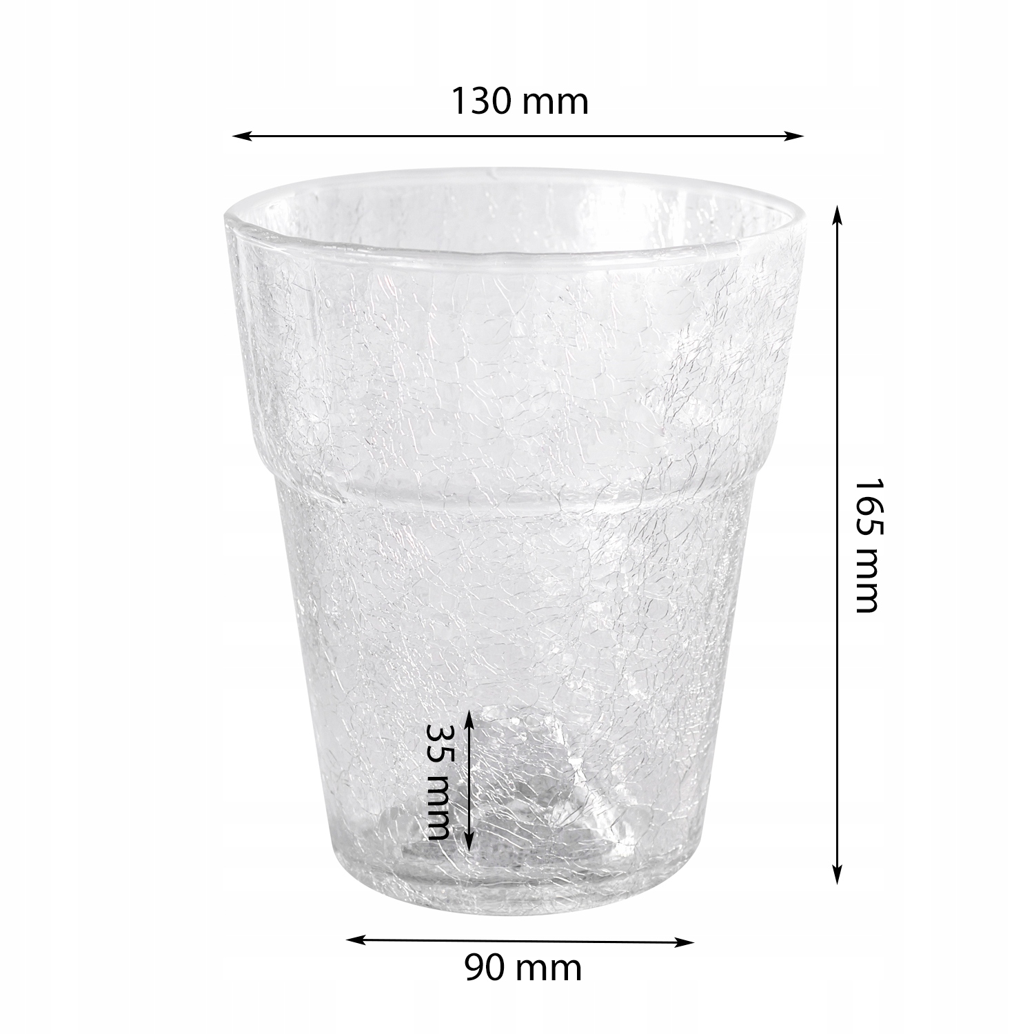 Doniczka Oslonka pod Storczyk ORCHID 14 bezbarwna Szerokość produktu 13 cm