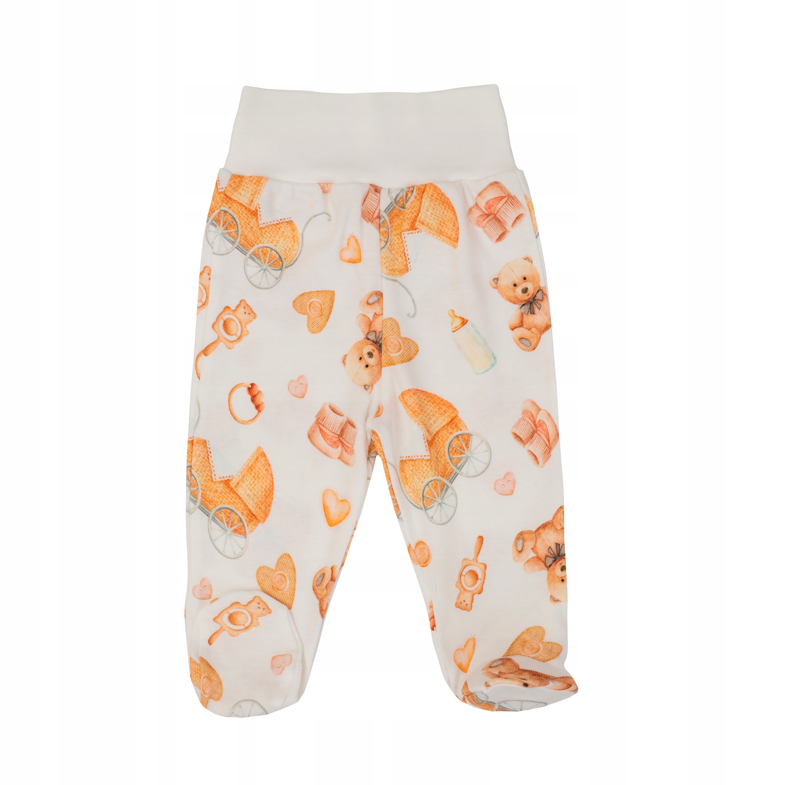 Półśpiochy bezuciskowe niemowlęce bawełna 56 misiu