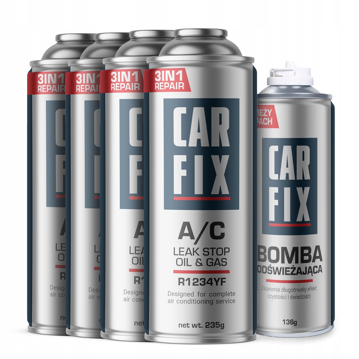 Carfix 3v1 4x Chladicí Médium R1234yf Plyn Do Klimatizace Bomba