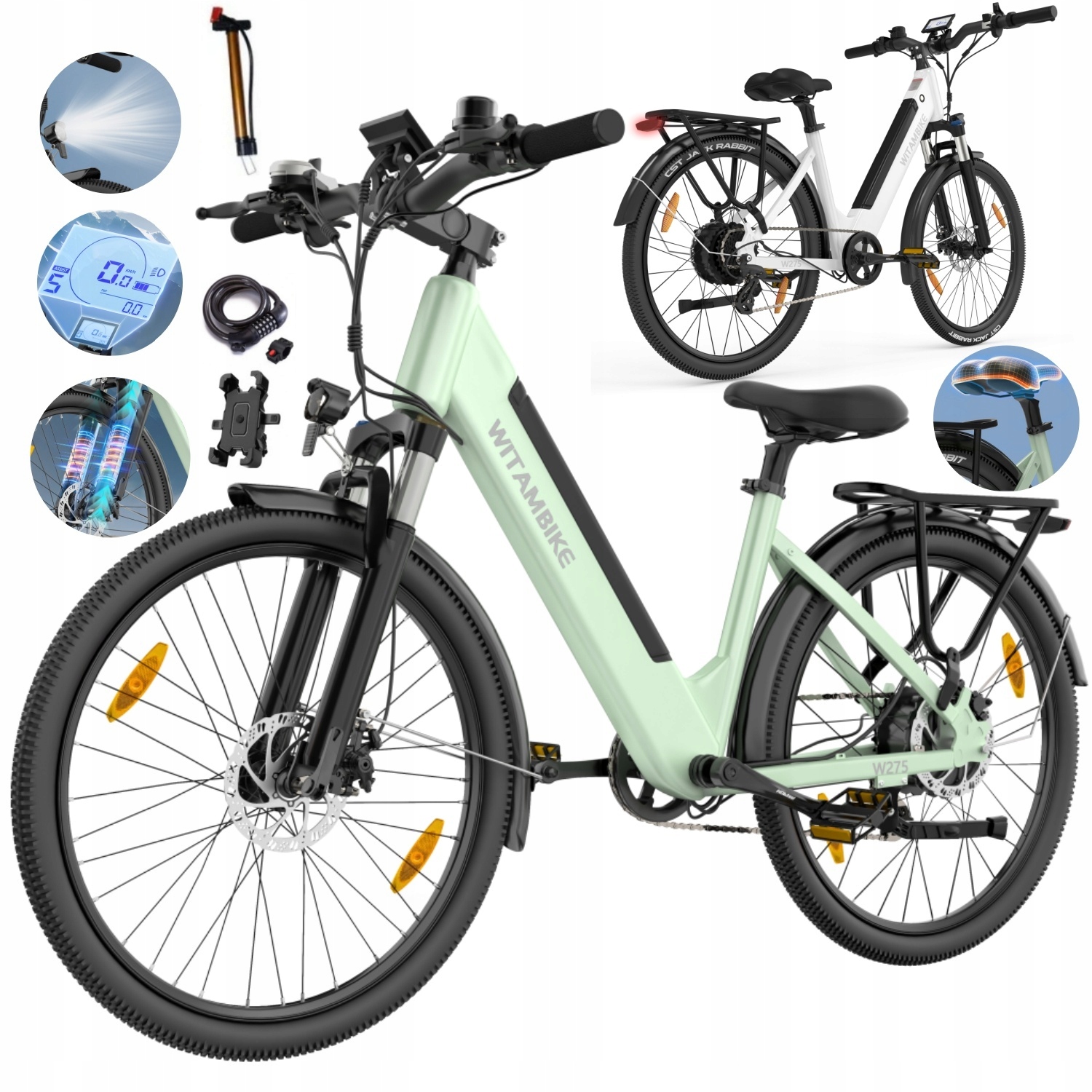 Rower elektryczny męski/damski dorosłych 36V 13AH 100KM 250W 25KM/H Mtb Pl