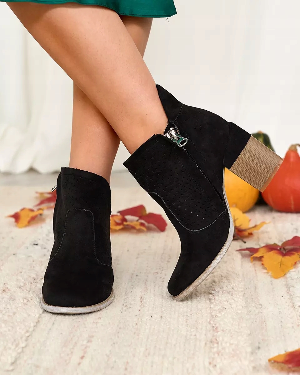 A5721 CZARNE BOTKI DAMSKIE NA SŁUPKU NEAFLA 38 Rozmiar 38