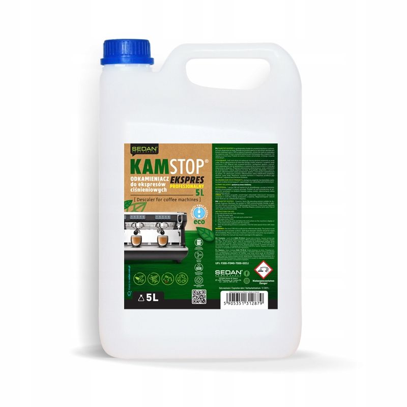 Polski Odkamieniacz Kamstop Profesjonalny do ekspresów Ekologiczny 5l