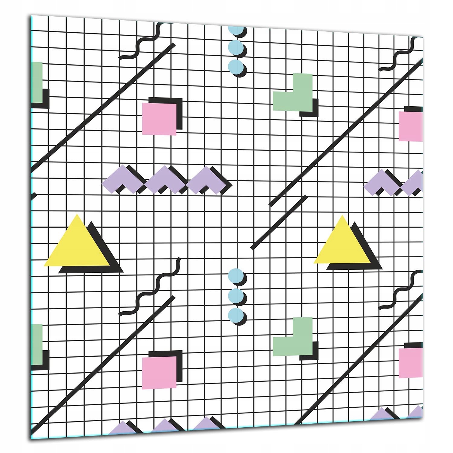 Skleněná Ochranná Deska Panel Lepidlo 60x65 Vzor